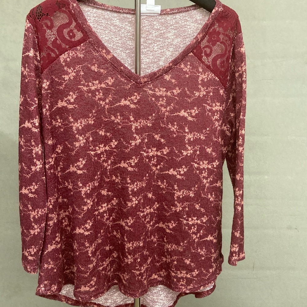 Wrangler Maroon Women's Blouse Large